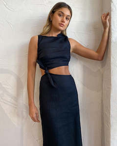 Sir The Label: Sir The Label Ambroise Knot Dress - Black