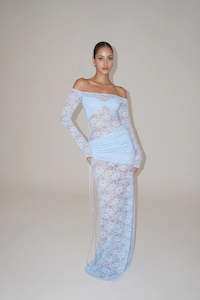 Long Dresses: Deconduarte Christiana Maxi Dress Powder Blue