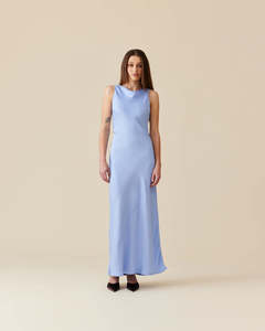 Long Dresses: RUBY Firebird Cowl Gown Serenity