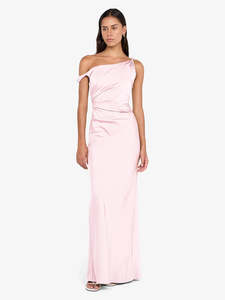 Long Dresses: Bec & Bridge Lunetta Twist Strap Dress Powder Pink