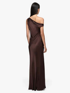 Long Dresses: Bec & Bridge Sol Asym Dress Dark Chocolate