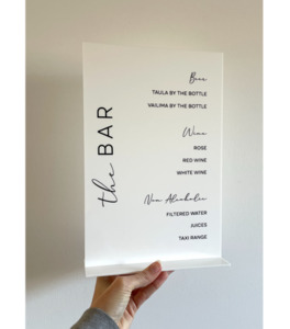 Bar Menu - Lucy Leo Design Studio