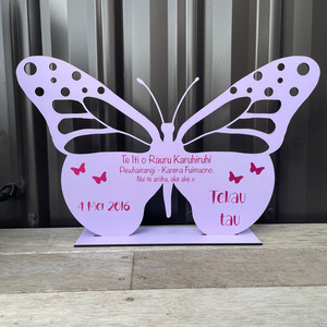 Products: Butterfly - Laser cut + custom text Leo Design Studio