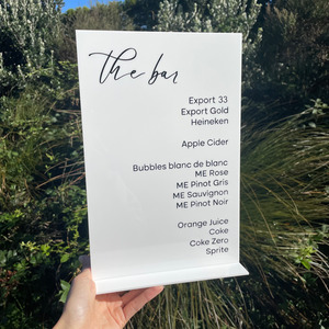 Products: Bar Menu - Bridgerton Leo Design Studio