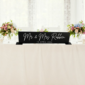 Acrylic Mr & Mrs sign Leo Design Studio