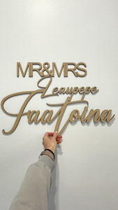 Mr & Mrs Last name - laser cut Leo Design Studio