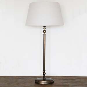 Lighting: Lyon Oval Lamp Base in Antique Brass Finish