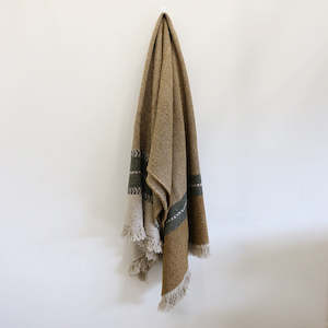 Homewares: Libeco Belgian Linen Montana Throw / Fouta in Gold 130 x 220