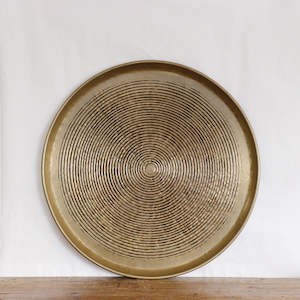 Essentials: Calypso Tray in Brass Antique Finish Large