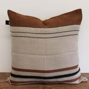 Best Selling: Libeco Foundry Pillow Cover in Beeswax Stripe