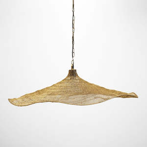 Lifestyle: Phoebe Antique Brass Finish Hanging Light