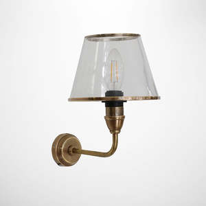 Lifestyle: Clara Wall Sconce in Brass & Glass