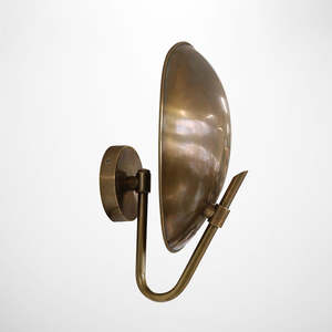 Lifestyle: Memphis Disc Brass Wall Sconce