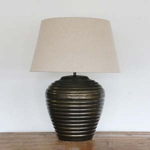 Lighting: Haveli Lamp Base in Antique Brass Finish