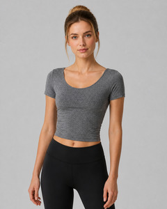 Bare-Feel Hollow-Back Yoga Tee
