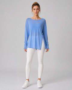 AirFlow Split-Hem Yoga Pullover