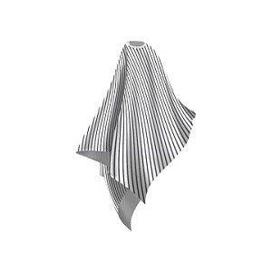 Wahl Lightweight Kids Cape Pinstripe White