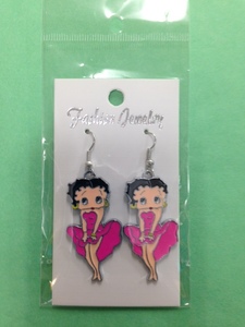 Betty Boop Earrings – Dark Pink