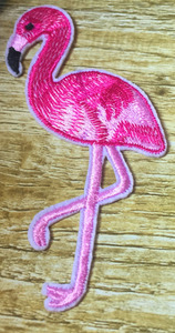 Pink Flamingo Iron On Patch