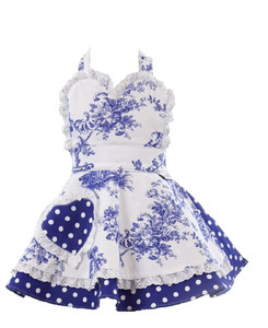 Little Miss Sundaygirl Let Them Eat Cake French Toile Children’s Apron