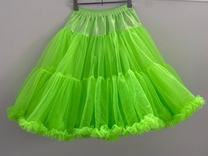 Soft N Fluffy Nylon Petticoat – Neon Green 55cm