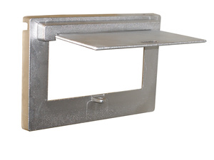 Products: Cast Aluminium Letterbox Brick Insert Back - Aluminium Finish - 230 Letterboxes, Mailboxes, Multiunit Letterboxes NZ