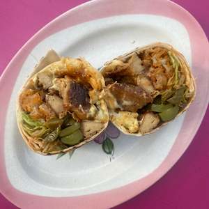 Savoury Cafe Food: Chicken Burger Burrito
