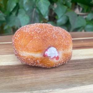 Sweet Cafe Food: Jam and Cream Filled Doughnut