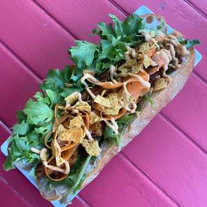 Savoury Cafe Food: Cajun Not Chook Baguette