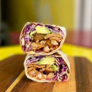 Savoury Cafe Food: Sweet Chilli Not Chook Burrito (October fundraiser!)
