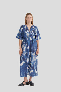 Dresses: Kowtow Nigella Dress - Cyanotype Floral