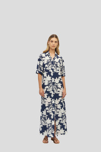 Juliette Hogan Isle Shirtdress (Shadow Floral Silk CDC)  Silhouette
