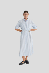 Dresses: Kowtow Elementary Dress - Cloud Stripe