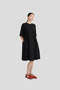 Dresses: Kowtow Silhouette SS Dress - Black