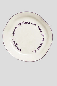 Kitchen Dining: Maegen Statement Plate - 'Tonights Dinner Options Are Take It Or Leave It