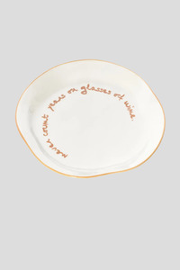 Kitchen Dining: Maegen Statement Plate 'Never Count Years Or Glasses Of Wine'