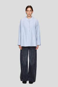 Marle Freddy Shirt - Charcoal Stripe