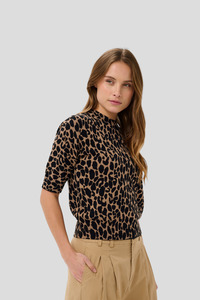 Saint Tropez: Saint Tropez Paloma S/S Top - Tiger's Eye