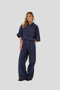 Saint Tropez: Saint Tropez Posey Jean - Dark Blue Denim