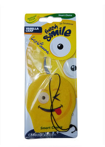 Products: Vanilla Leaf – Smiley Card Air Freshener – Lexiflowra
