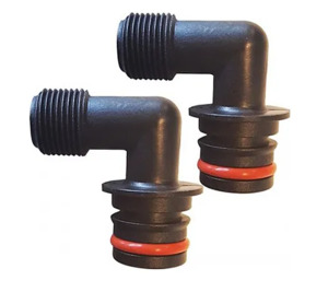 JOHNSON KlickTite Port Connectors 90deg8, 1/2" BSP