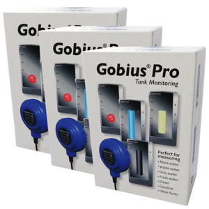 Products: Gobius Pro with 3 Sensors (Water, Fuel & Waste Tank Level Monitor)