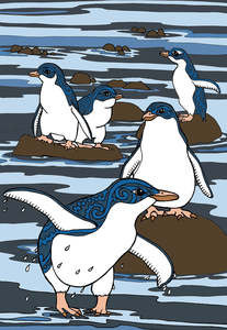 Black And White Prints: Little Blue Penguin