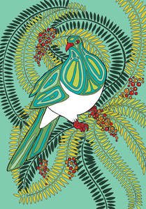 Black And White Prints: NZ Kereru