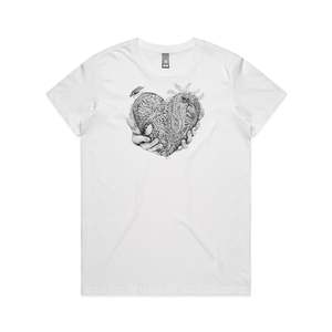 Womans Tee - Heart (V Neck)