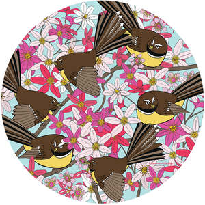 Outdoor Art: Outdoor Art - Fantail in Clemtatis