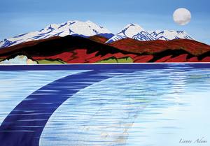 Landscape Prints: Lake Taupo Moonlight