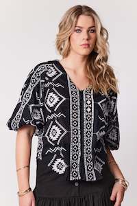 blouse: Aurora Blouse - Black