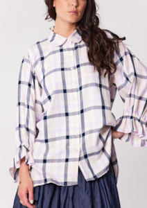 Spring Summer 2024: Dutton Blouse - Lilac White Plaid
