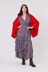 Harvest Wool Wrap/Shawl - Flame